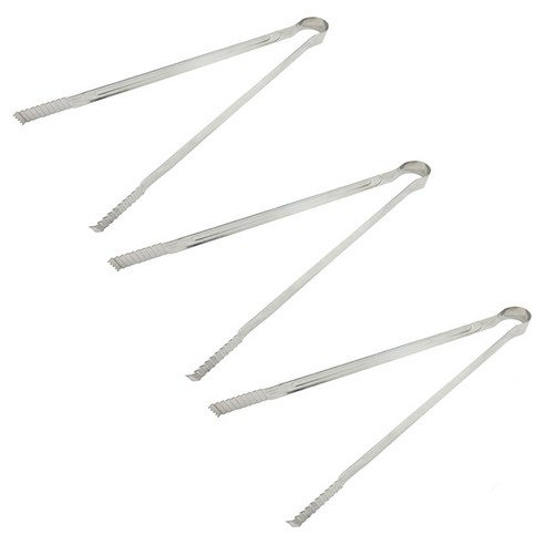 코코렉스 바비큐 스텐 캠핑 빵 숯 고기 집게 대 32cm, 실버, 1개