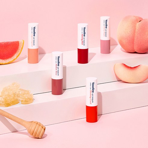 바세린 립 테라피 컬러 케어 립밤 후기 분석 - 컬러 비교