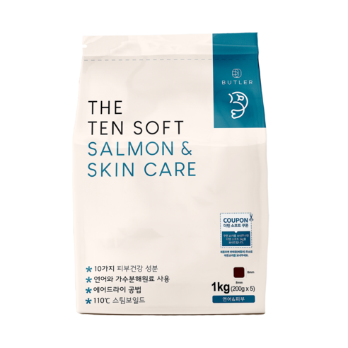 더텐소프트 강아지 기능성 사료, 피부/피모, 1kg, 1개