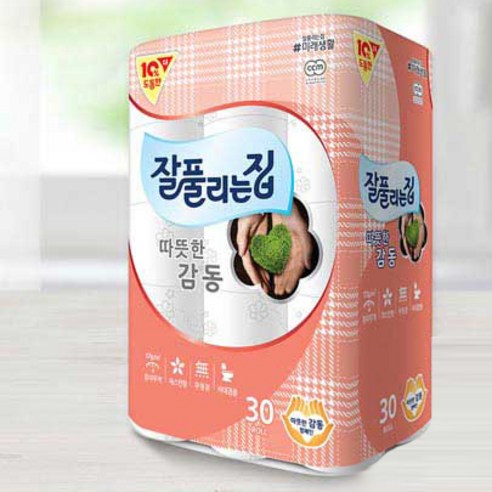 잘풀리는집 따뜻한감동 3겹 데코 고급롤화장지 이미지 3
