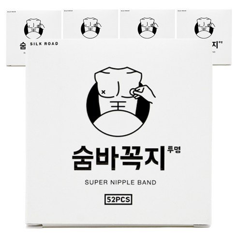 숨바꼭지 남성용 니플밴드 투명색 52매, 5개