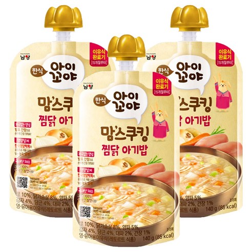 맘스쿠킹 이유식, 140g, 3개, 찜닭아기밥