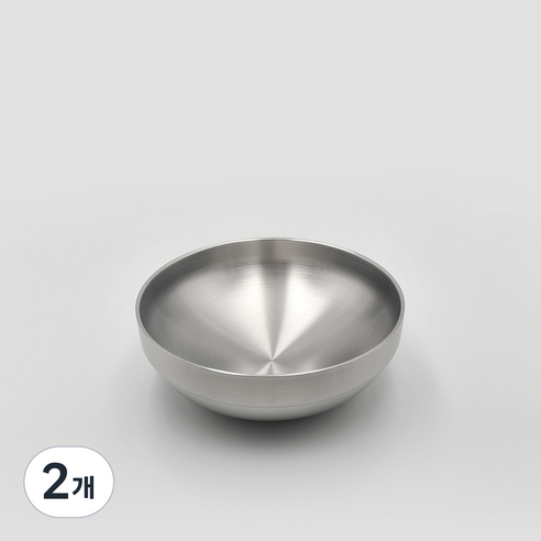 스텐 무광 이중턱 냉면기 19cm, 2개