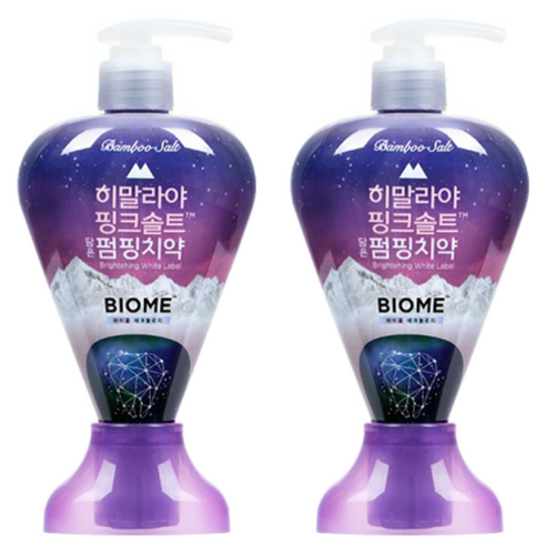 [쿠팡] 히말라야핑크솔트 담은 바이옴 구취전문 브라이트닝 펌핑치약, 285g, 2개(9,900/와우무료)