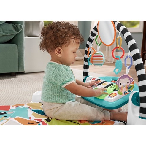 피셔프라이스 유아용 2025 뉴 킥앤플레이 피아노 짐 아기체육관 후기 분석 - 조립 연결 부위