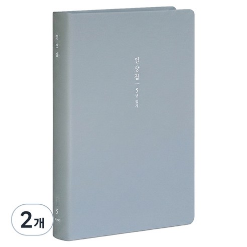 아이코닉 일상집 5년 일기장 다이어리, 02 Pale blue, 2개