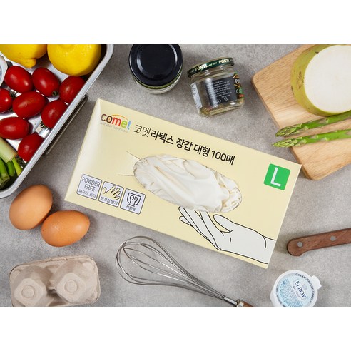 코멧 라텍스장갑 100매입 이미지 2