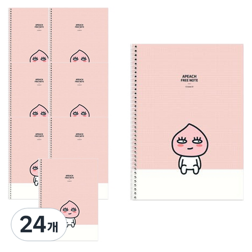 카카오프렌즈 스프링 연습장, 어피치, 24개