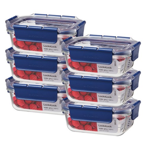 락앤락 탑클라스 직사각 밀폐용기, 380ml, 6개