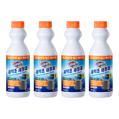 유한락스 세탁조 세정제, 500ml, 4개