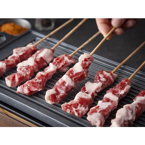 플레잇 수제 양꼬치 20입 (냉동), 400g, 1개 후기 분석 - 조리 전 상태