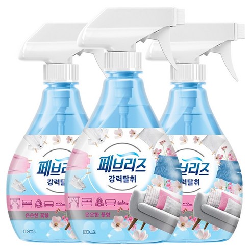 페브리즈 섬유탈취제 은은한 꽃향 본품, 360ml, 3개