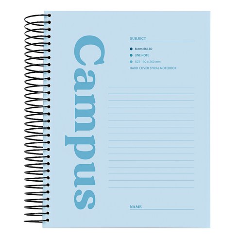 탐사 하드커버 캠퍼스 파스텔 컬러 두꺼운 유선 노트, 1개