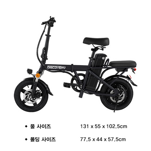 레이윙 디스커버리 접이식 전기자전거 ENTRY-F14E-5 후기 분석 - 전체 실루엣