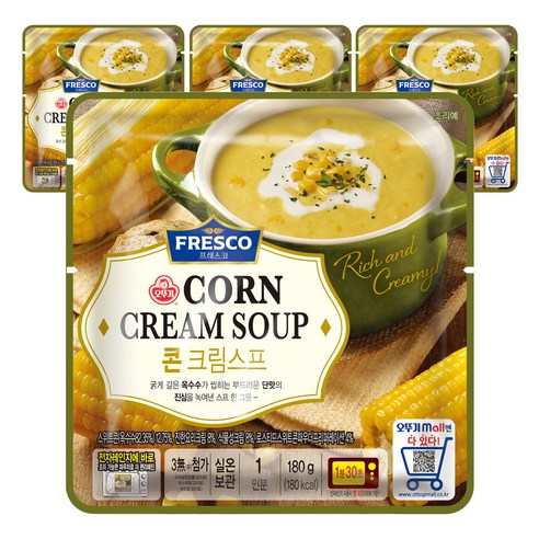 [쿠팡] 오뚜기 프레스코 콘크림스프, 4개, 180g (5,960/와우무배)