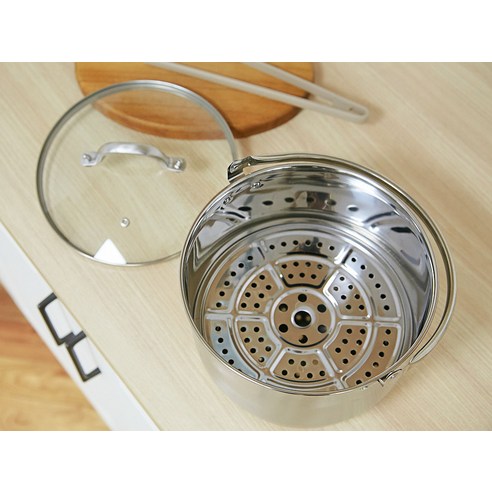 코멧 홈 다양하게 사용하는 스테인리스 미니 들통냄비 5L + 찜판 세트 솔직 후기 | 실사용자 리뷰 분석 - 상품 이미지 4