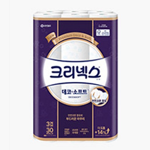 크리넥스 3겹 데코 앤 소프트 와이드 천연펄프 고급롤화장지 솔직 후기 | 실사용자 리뷰 분석 - 상품 이미지 4
