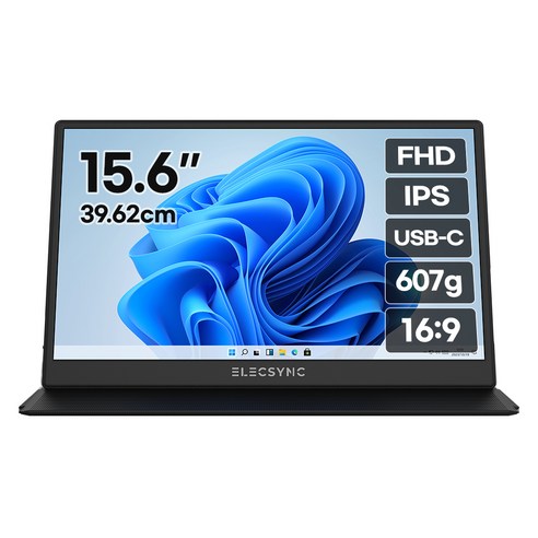 일렉싱크 휴대폰 보조 모니터 FHD 서브덱스 미러링 15.6인치, 39.6cm, S15A(블랙)
