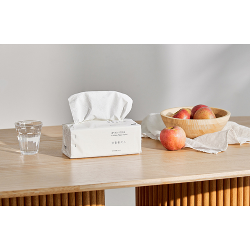 생활공작소 뽑아쓰는 천연펄프 키친타올 100매, 3개 실사용 후기 | 효과 있을까? - 상품 이미지 4