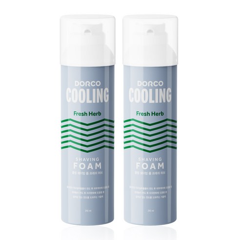 도루코 쿨링 쉐이빙 폼 프레쉬 허브, 2개, 210ml