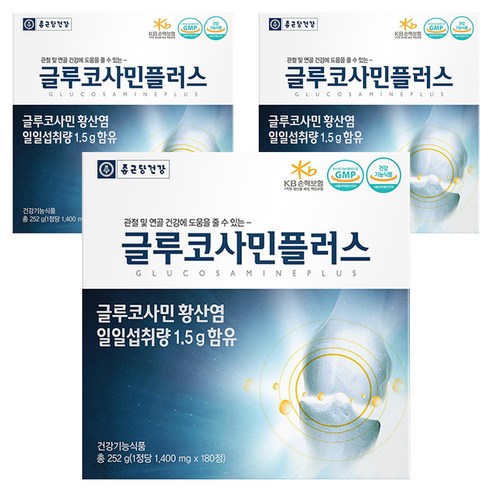 종근당건강 글루코사민 플러스 관절영양제, 180정, 3개