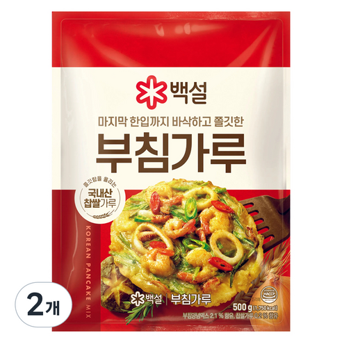 백설 부침가루, 500g, 2개