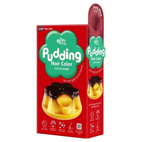 eZn 푸딩 셀프 염색제 젤형 140ml, 6.66F 파이어리 레드, 1개