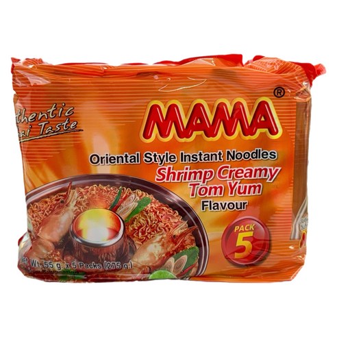 마마 쉬림프 똠냠 크리미 라면 55g - 봉지라면