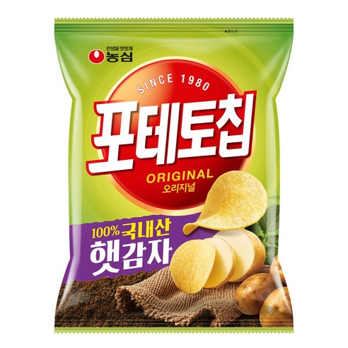 포테토칩 오리지널, 60g, 3개