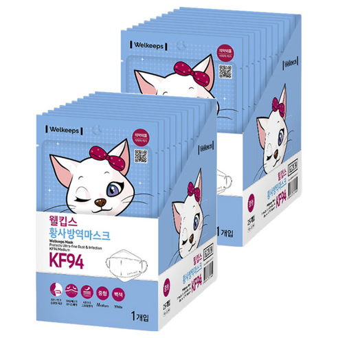웰킵스 황사방역마스크 KF94 중형