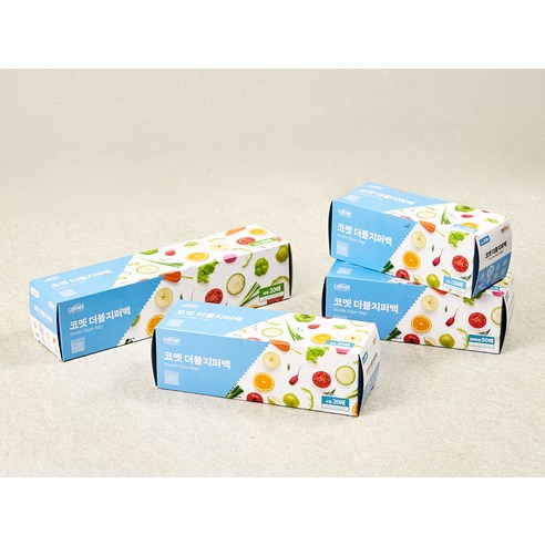 코멧 더블지퍼백 혼합 4종 세트 (미니 50p + 컴팩트 50p + 소형 20p + 대형 20p 이미지 2