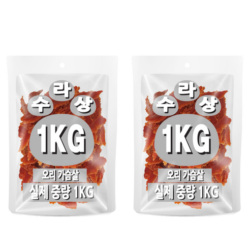 아이핏코리아 강아지 수라상 건조사사미, 오리, 1kg, 2개