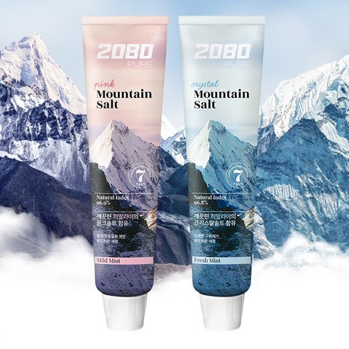 2080 퓨어치약 핑크마일드민트향 후기 분석 - 6개입 세트 구성