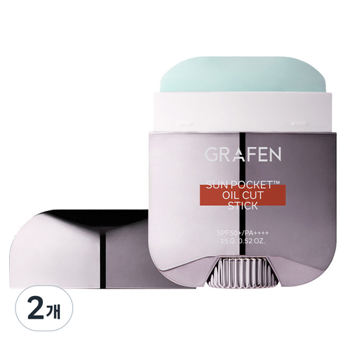 그라펜 선포켓 오일컷 스틱 SPF50+ PA++++, 15g, 2개