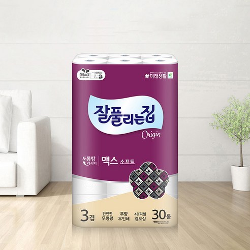 잘풀리는집 맥스 소프트 3겹 롤화장지 이미지 2