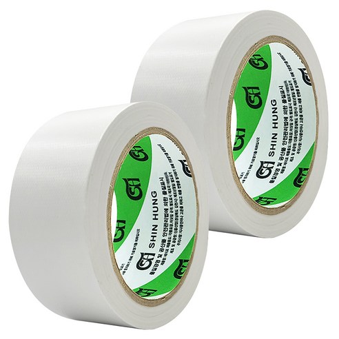 신흥테이프 라바 청면테이프 48mm x 15M 흰색, 2개
