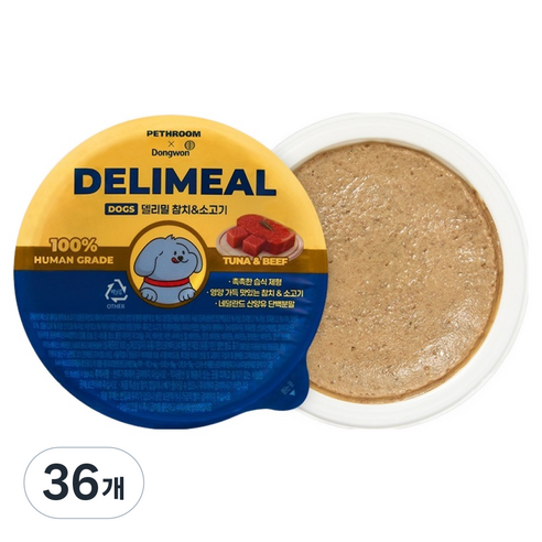 페스룸 델리밀, 100g, 36개, 소+참치