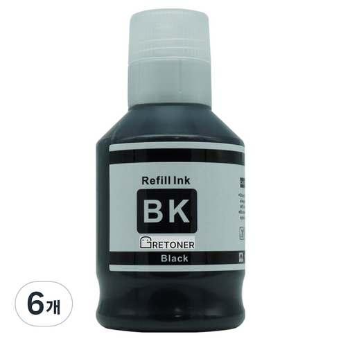 캐논 GI-96BK 호환 무한 리필 잉크, 검정, 6개