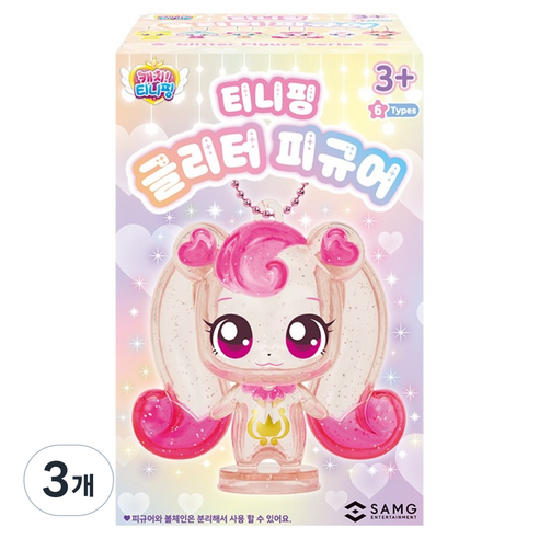 캐치티니핑 글리터 피규어 랜덤발송, 3개