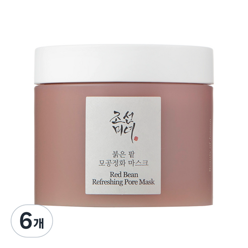 조선미녀 붉은 팥 모공정화 마스크 140ml, 1개입, 6개