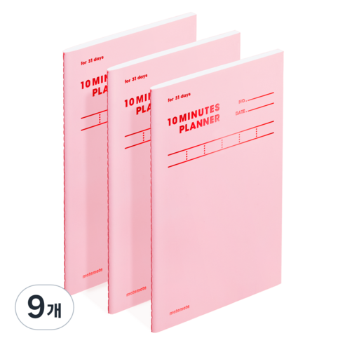 모트모트 텐미닛 플래너 31DAYS, 로즈쿼츠, 9개