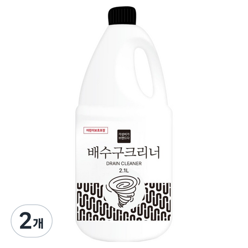 가성비가브랜드다 배수구 클리너, 2개, 2.1L