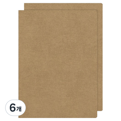 모노라이크 베이직 바인더 6공 A5, 크라프트, 6개