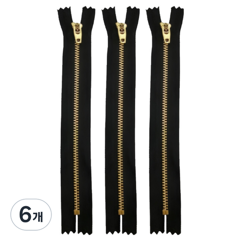 동대문단추왕 청바지 수선 고급 지퍼 17.5cm, 블랙, 6개