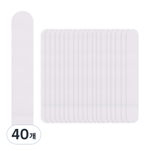 다다 미끄럼방지 스티커 테이프 투명 20 x 640 mm, 40개