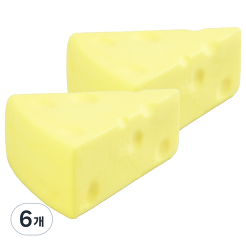 토이토 웨지치즈 스트레스 말랑 스퀴시 옐로 27g, 6개