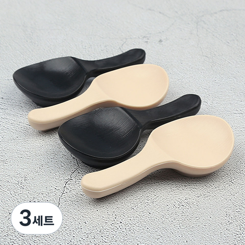 보겐 몽블랑 에펠 수저받침 2종 x 2p 세트, 크림, 블랙, 3세트