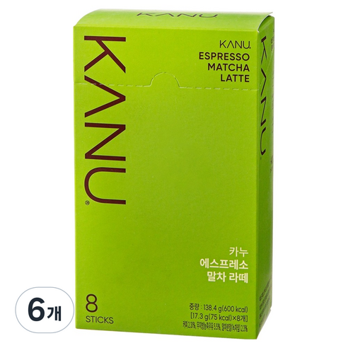 카누 에스프레소 말차 라떼, 17.3g, 6개, 8개입