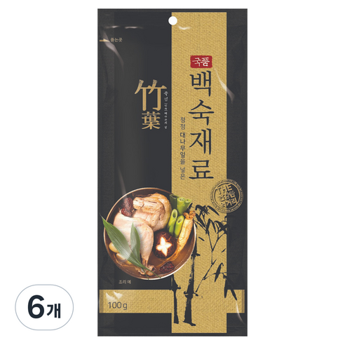 예다원 국품 대나무잎을 넣은 백숙재료, 100g, 6개