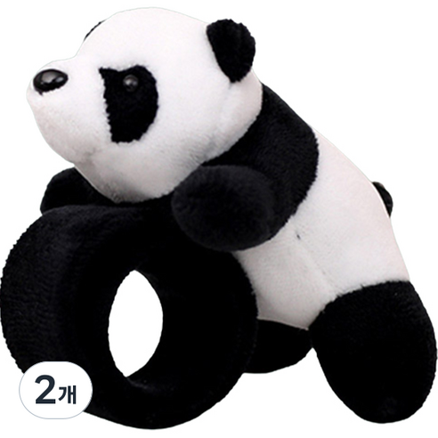 다다랜드 판다 손목밴드 곰 인형, 23cm, 혼합색상, 2개